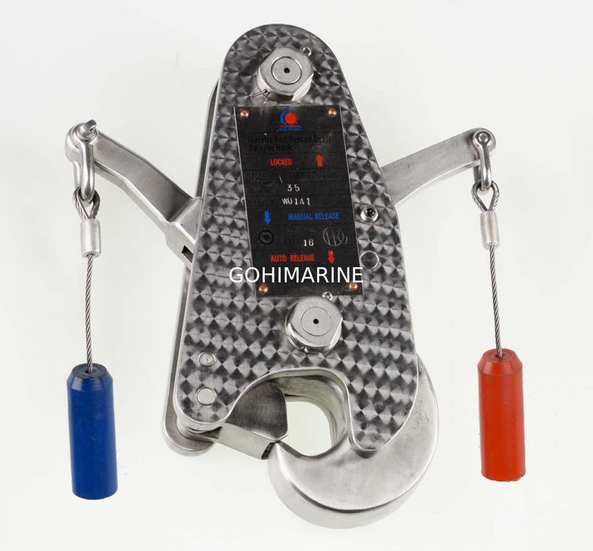 CCS, EC Approved SOLAS Standard 15-37KN Manual, Automatic Self Release Hook For Rescue Boat, Life Raft